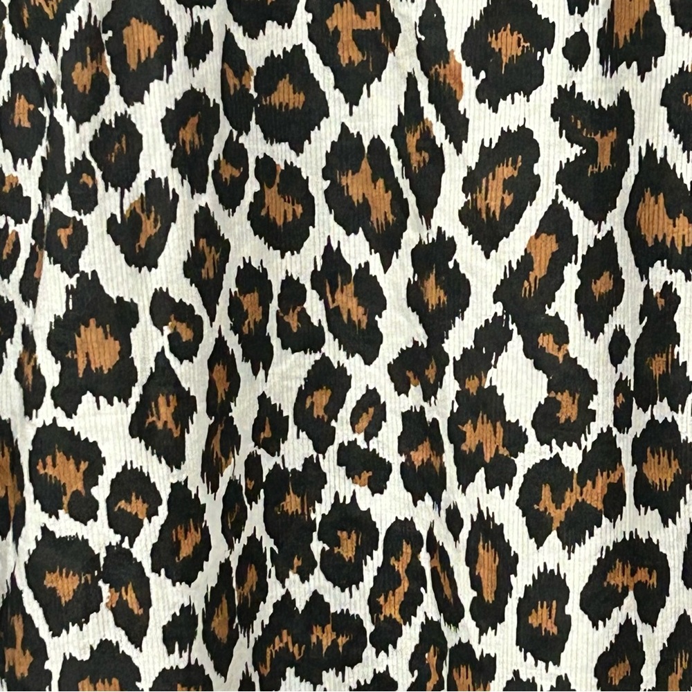 THE GREAT Heritage Leopard Post Top Button Front Sz 3/ L White Black Brown - Picture 2 of 12